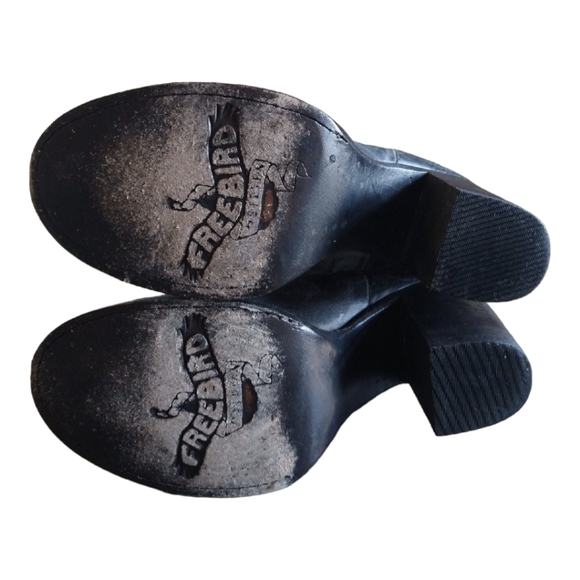 Freebird by Steven 'Guilt' Rustic Black Mid Calf Leather Tie Boots Size … - Picture 10 of 12